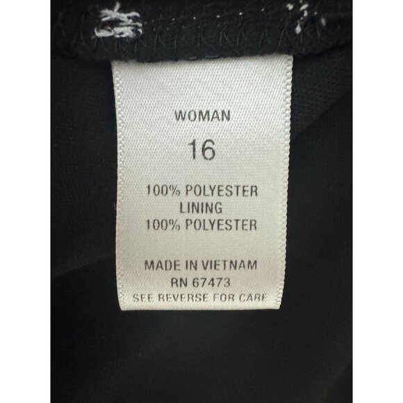 Roz & Ali Black & White Cutout Floral Lace Fit & Flare Dress Size 16W 1X Plus Sz - Picture 5 of 7